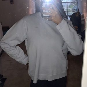 Nike Light Blue Cropped Crewneck Sweatshirt